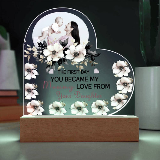 For Mom | Printed Heart Acrylic Plaque